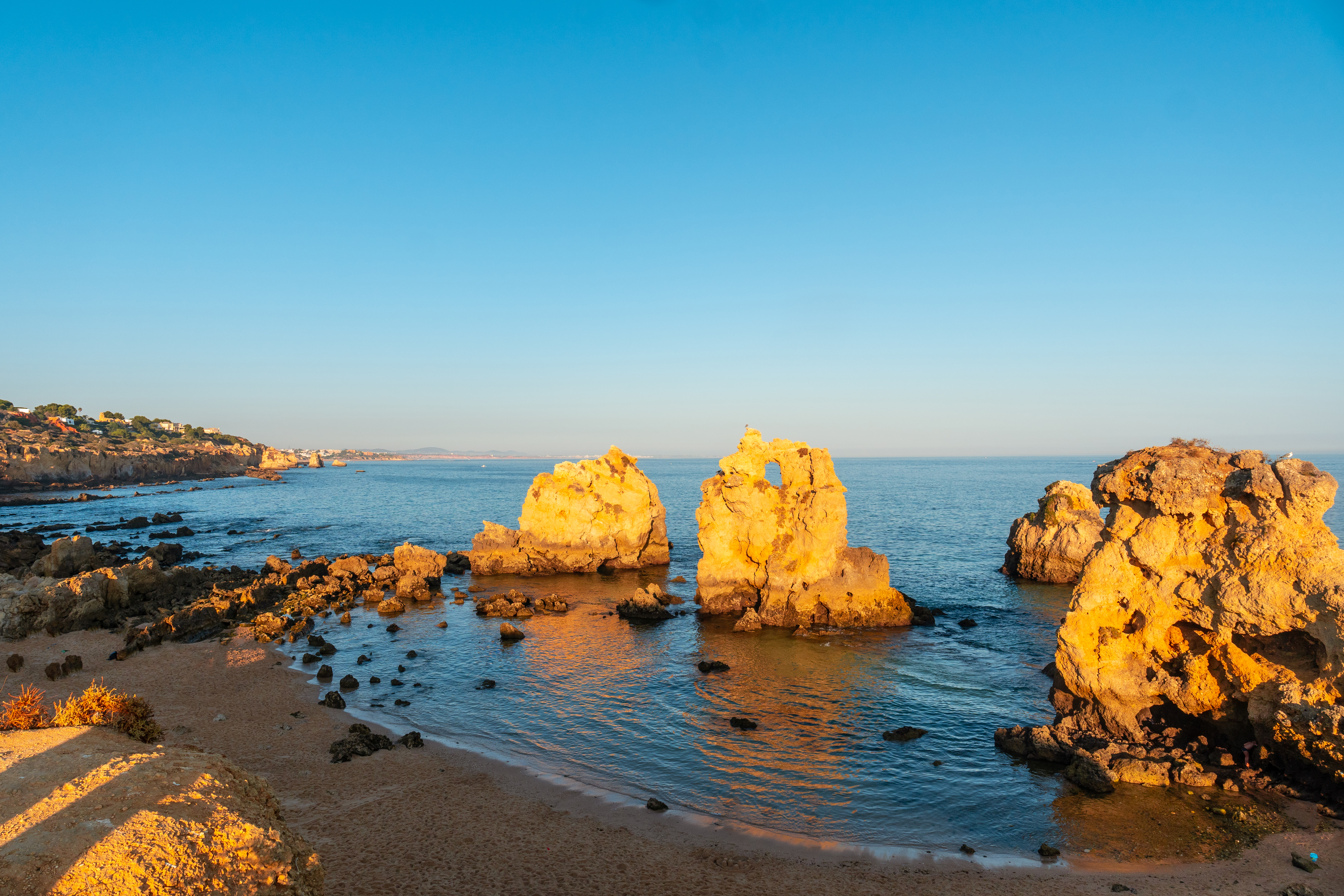 Beautiful beach on vacation at Praia dos Arrifes, Algarve, Albufeira. Portugal
